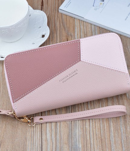 Cartera Bolso Mujer Cremallera Doble Espacioso Tarjetero Colores