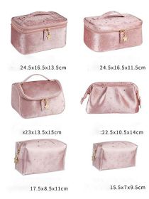 Neceser organizador maquillaje viaje estrellas rosa
