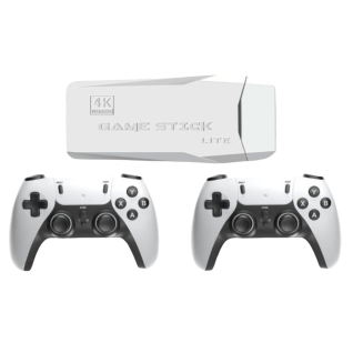 Consola Retro Game Stick Lite 4K Blanca Con Mandos Inalámbricos