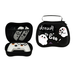 Funda Protectora Portátil para Controladores Nintendo Switch Pro, PS4/PS5/Xbox One con Dibujos de Fantasmas - Estuche Rígido y Accesorios de Viaje