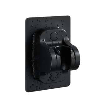 Soporte Ducha Negro Adhesivo Sin Taladro Universal Resistente para Baño