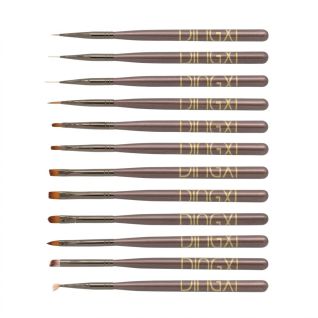 Set de Pinceles para Manicura Uñas Gel Diseño Arte Profesional