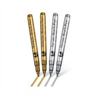 Plumones Metalizados Dorado Y Plateado Para Lettering