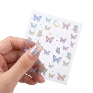 Adhesivos para Uñas Diseños Variados Efecto Láser Cristal