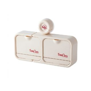 Jabonera Doble Con Ventosa Para Baño Y Cocina