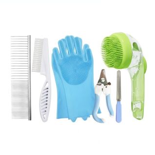 Kit De Aseo Y Peluquería Para Perros Y Gatos 6 En 1 Set De Baño