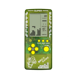 Mini Consola De Juegos Retro Tetris Portátil Transparente Colores