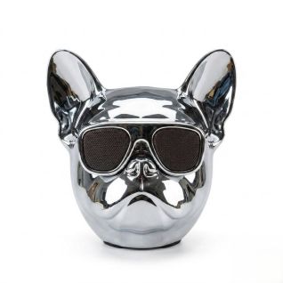 Parlante Bluetooth Bulldog Frances Con Gafas Diseño Decorativo