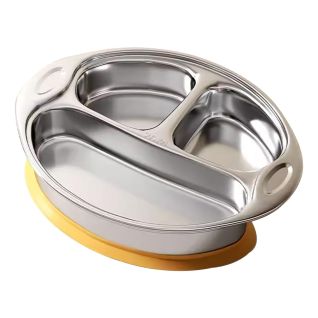 Plato infantil dividido acero inoxidable antiderrapante