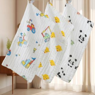 Toalla facial bebé algodón orgánico 6 capas