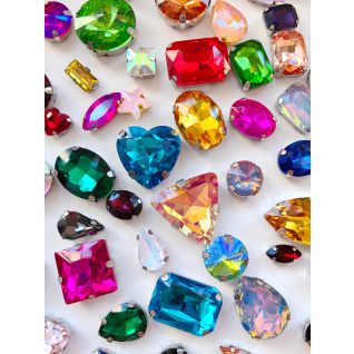 Piedras de vidrio para coser y decorar ropa