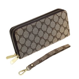 Cartera Larga Doble Cremallera Con Asa Mano