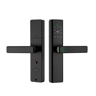 Cerradura inteligente huella y contraseña para puerta madera