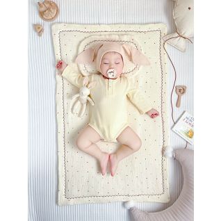 Cuna Bebé Algodón Pura - Colchoneta Suave y Lavable para Siestas Perfectas