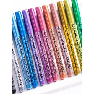 Bolígrafos metálicos para manualidades, 12 colores