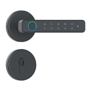 Cerradura Inteligente Huella y Clave Puerta Madera Interior Seguridad Hogar Oficina