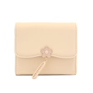 Cartera Pequeña Elegante Mujer Flor Dorada