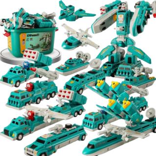 Kit Robot Magnético Transformable 2 en 1: Coche, Avión y Barco para Niños - Juguete Coleccionable King Kong