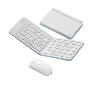 Teclado Plegable Bluetooth Inalámbrico con Ratón para Portátil, Tablet y Celular - Kit Completo