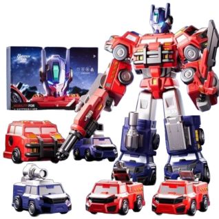 Robot Camión Bomberos Transformable Infantil Niño - Juguete Constructor Regalo