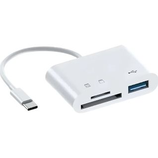 Adaptador Hub USB C 3 En 1 Alta Velocidad 5Gbps SD TF OTG