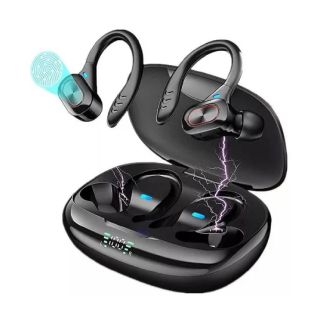 Auriculares Bluetooth Deportivos Inalámbricos Tipo C con Gancho y Pantalla LED
