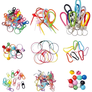 Kit De Insumos Para Llaveros Y Bisutería DIY Multicolor