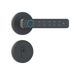 Cerradura inteligente digital huella y clave puerta madera