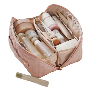 Bolsa cosmética de viaje grande con compartimentos
