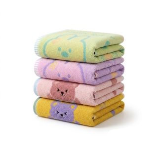 Toalla Infantil 100% Algodón Estampado de Oso para Niños 