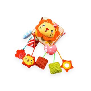 Juguete musical colgante para cochecito de bebé, peluche león