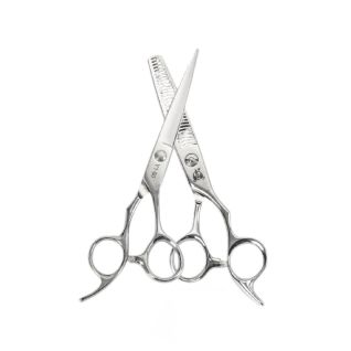 Tijeras Peluquería Profesionales Acero Inoxidable para Corte de Cabello Fino y Degradado - Uso Familiar y Profesional