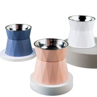 Cuenco Acero Inoxidable Perros Gatos Patas Altas Protección Cuello Antideslizante Comida Agua Mascotas Pequeñas