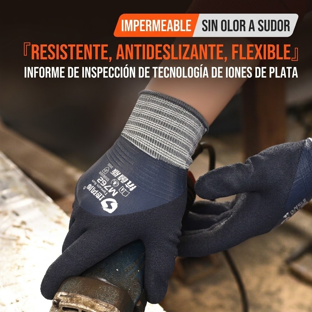 Guantes De Trabajo L&aacute;tex Antideslizantes Resistentes Al Desgaste